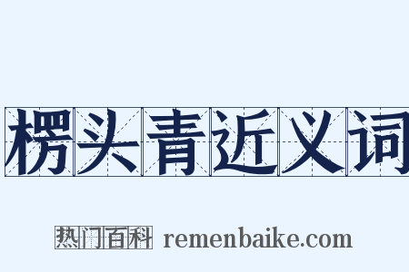 楞头青近义词是什么意思的图片